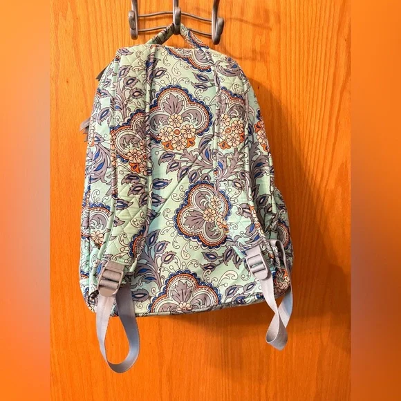 Vera Bradley Fan Flowers Quilted Campus Backpack - Picture 3 of 4